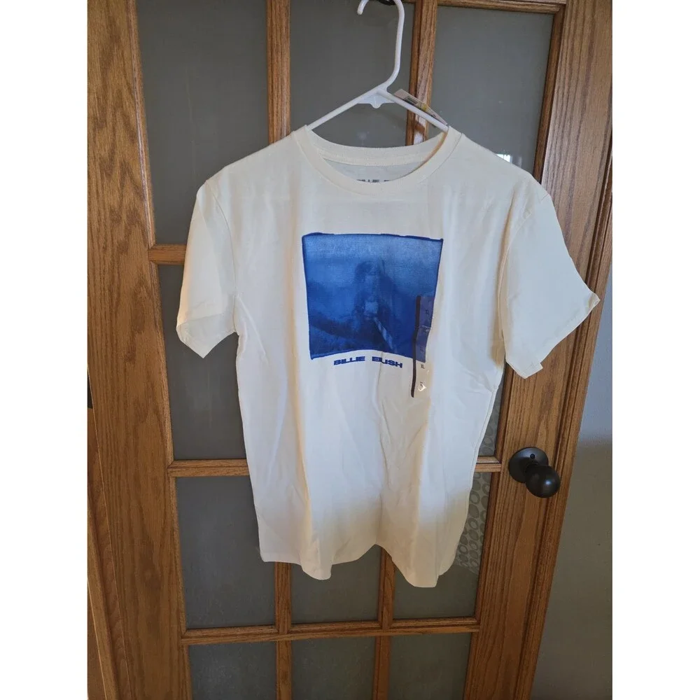 Billie Eilish Kids T Shirt Cream Graphic Print Short Sleeve Size xLarge Child
